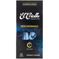 Cápsulas El Criollo Descafeinado 10 cápsulas compatibles Nespresso