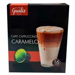 caja de Capuchino Caramelo  16 capsulas compatibles Dolce Gusto cafés Guilis