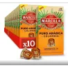 10 cajas Marcilla Puro Arábica Colombia 10 cápsulas de aluminio compatibles Nespresso