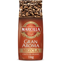 Marcilla Gran Aroma Mezcla 80 Natural y 20 torrefacto 1kg de café en grano