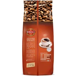 trasera Marcilla Gran Aroma Mezcla 80% Natural y 20% torrefacto, 1kg de café en grano