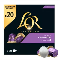 20 Cápsulas Lungo profondo L'OR compatibles NESPRESSO