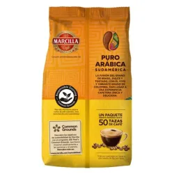 Marcilla Puro Arábica - Sudamérica (Brasil & Colombia). Café en grano 400 gr.