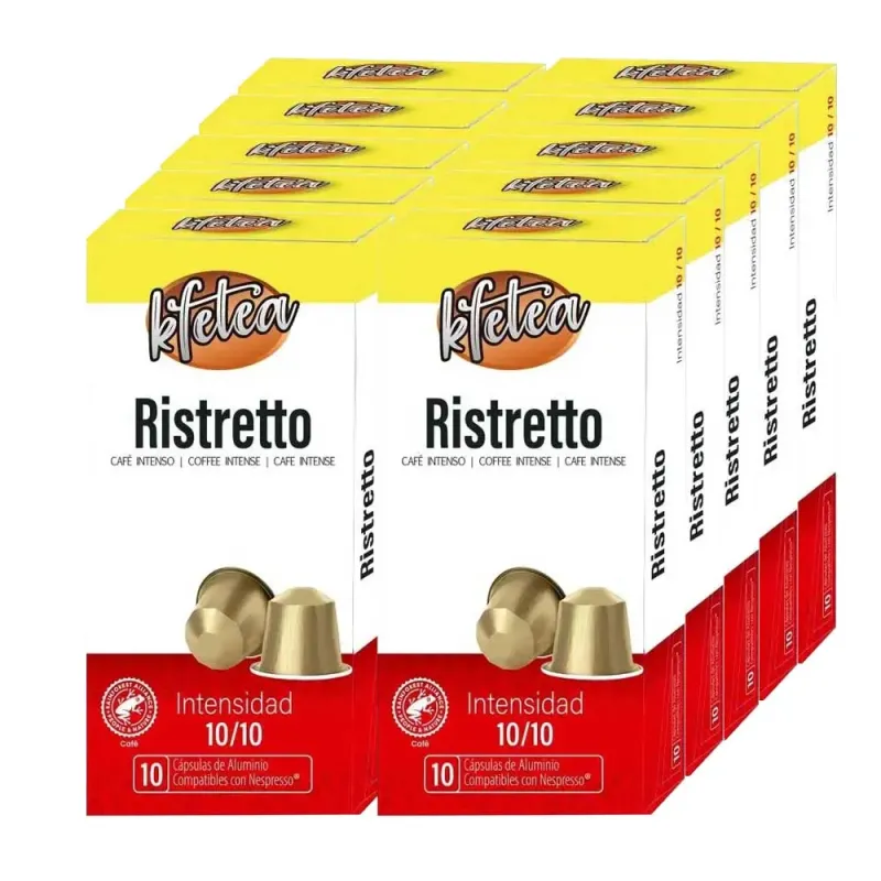 Ristretto Kfetea Nespresso 100 capsulas rainforest alliance