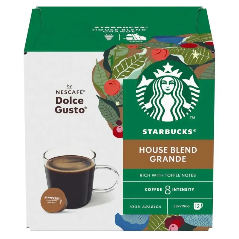 nuevo House Blend Grande Starbucks 12 cápsulas Nescafé Dolce Gusto