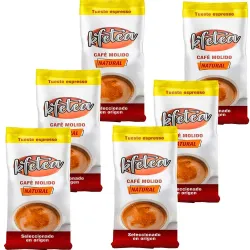 6 paquetes Kfetea Natural café molido  250 Gramos