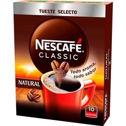 Nescafé Classic Natural Soluble 10 sobres de 2 gr.