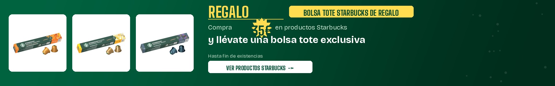 Regalo Bolsa Tote Starbucks en compras de 35 euros